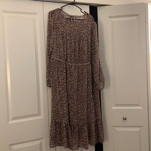 Purple with black and white flecks